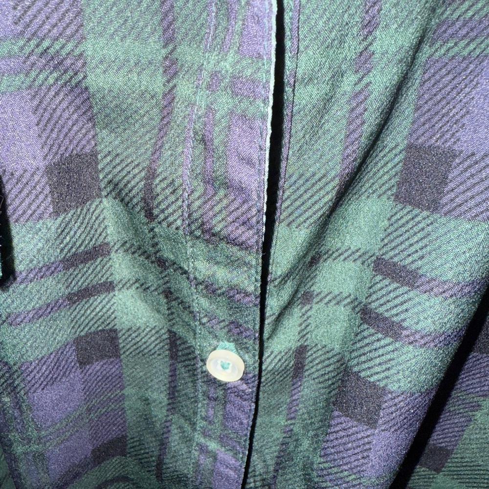 Simply Southern Plaid green/dark blue preppy tartan dress L - Picture 8 of 8